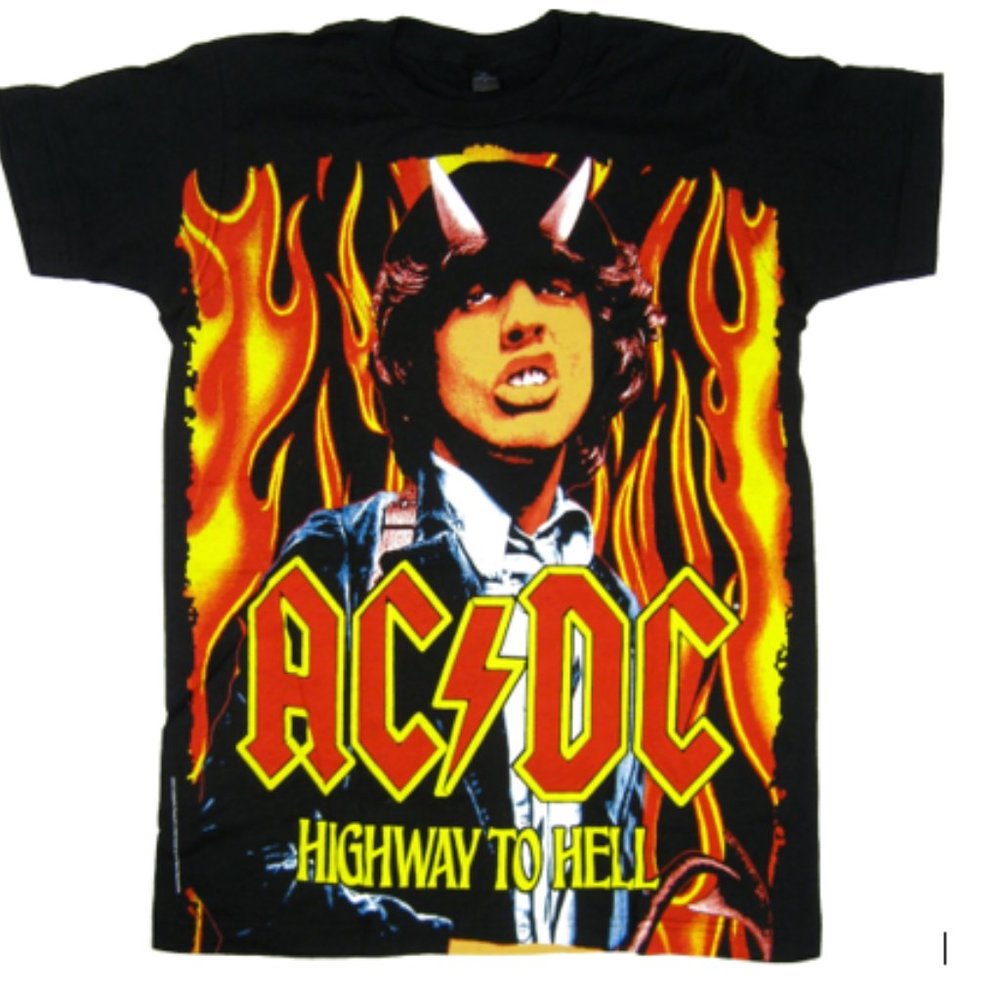 AC/DC - Highway to Hell - Subway Style T-Shirt NWOT DISCONTINUED RARE